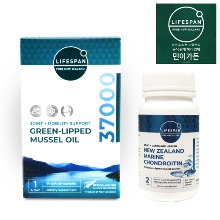 라이프스팬 뉴질랜드 초록입홍합 오일 37000 60캡슐 파란청푸른잎 Green Lipped Mussel Oil